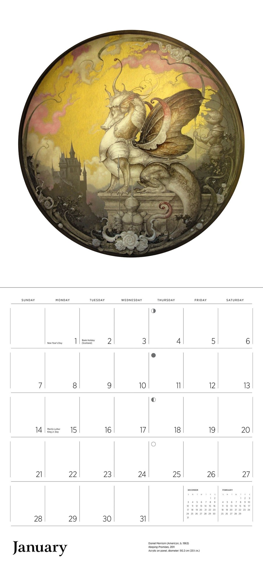 Calendars & Home Pomegranate The Art Of Daniel Merriam 2024 Wall